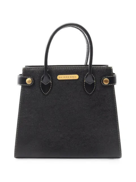 Burberry Pre-Owned 2010s logo-plaque leather tote bag