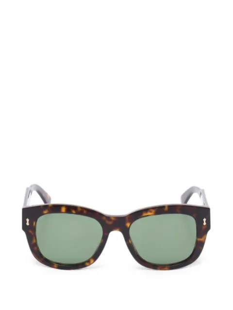 Gucci Pre-Owned 2020s tortoiseshell-effect square-frame sunglasses