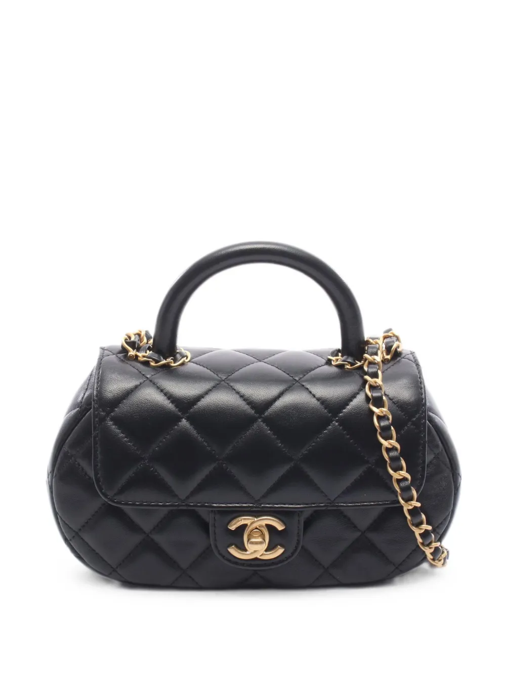 CHANEL Pre-Owned Matelasse top handle tote bag - Black