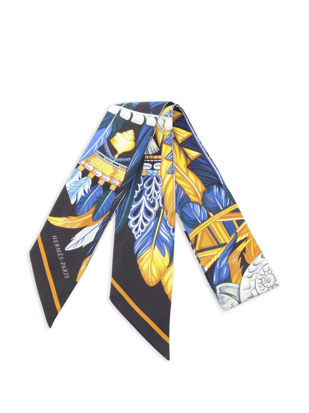 Hermès Pre-Owned 2010s Danse Pacifique Twilly scarf - Blau