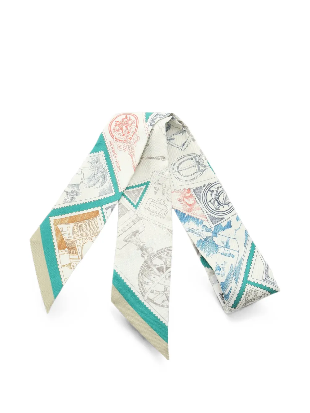Hermès Pre-Owned 2020s Le Philatéliste du Faubourg scarf - Nude