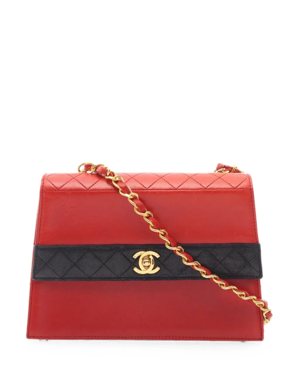 CHANEL Pre-Owned 1989-1991 Matelassé chain shoulder bag - Red