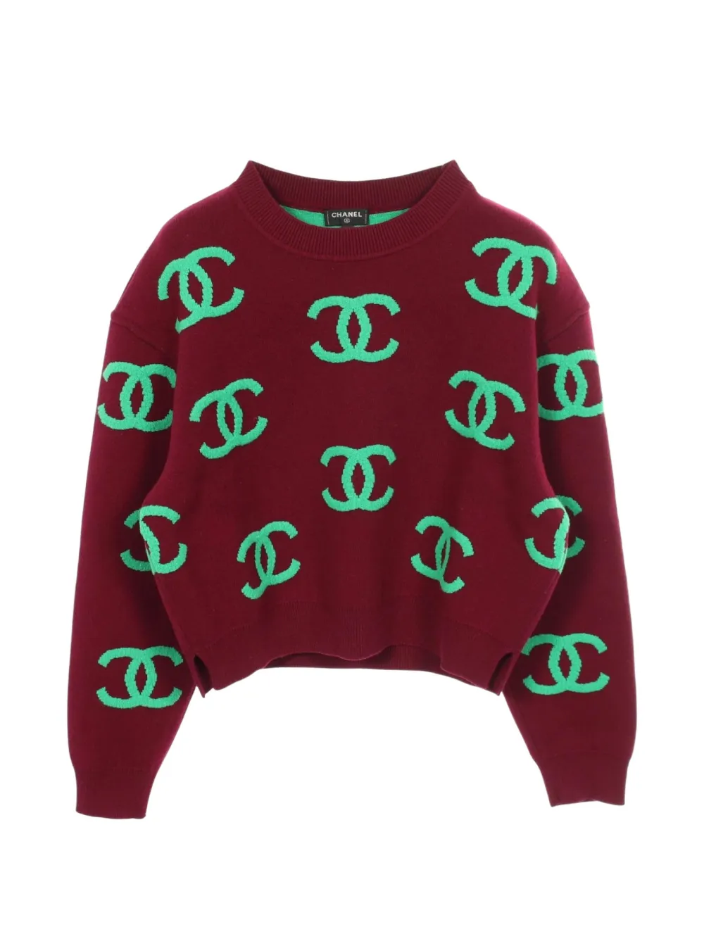 CHANEL Pre-Owned 1986-1988 Coco Mark sweater - Rosso