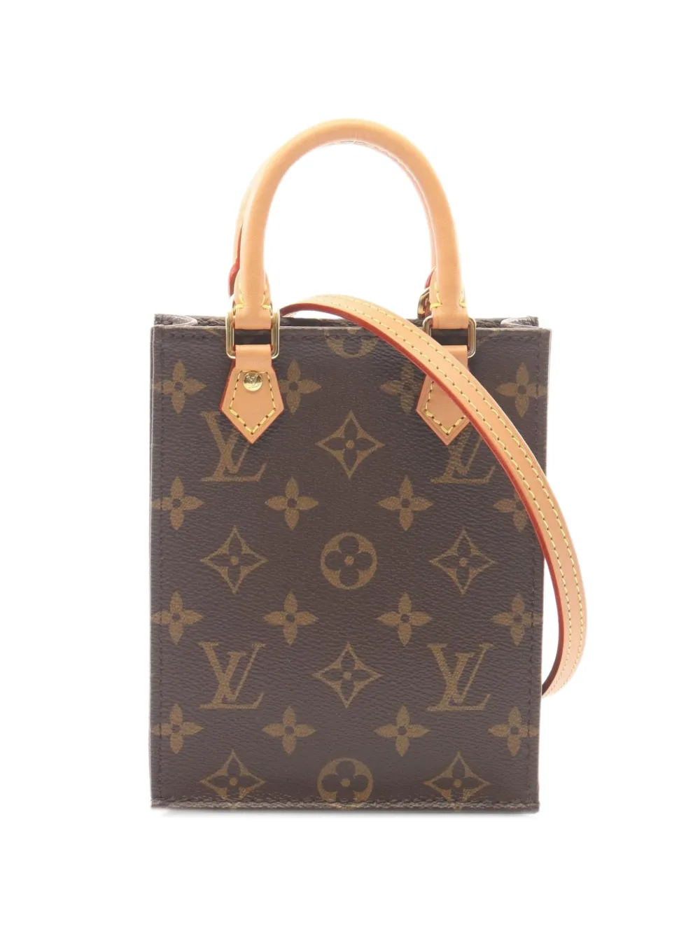 Louis Vuitton Pre-Owned 2020 Petite Sac Plat Mini-Tasche mit Monogramm - Braun