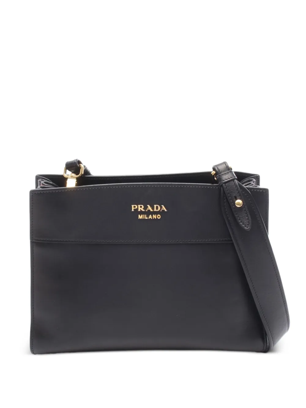 Prada Pre-Owned Borsa a spalla con placca logo anni 2000 - Nero