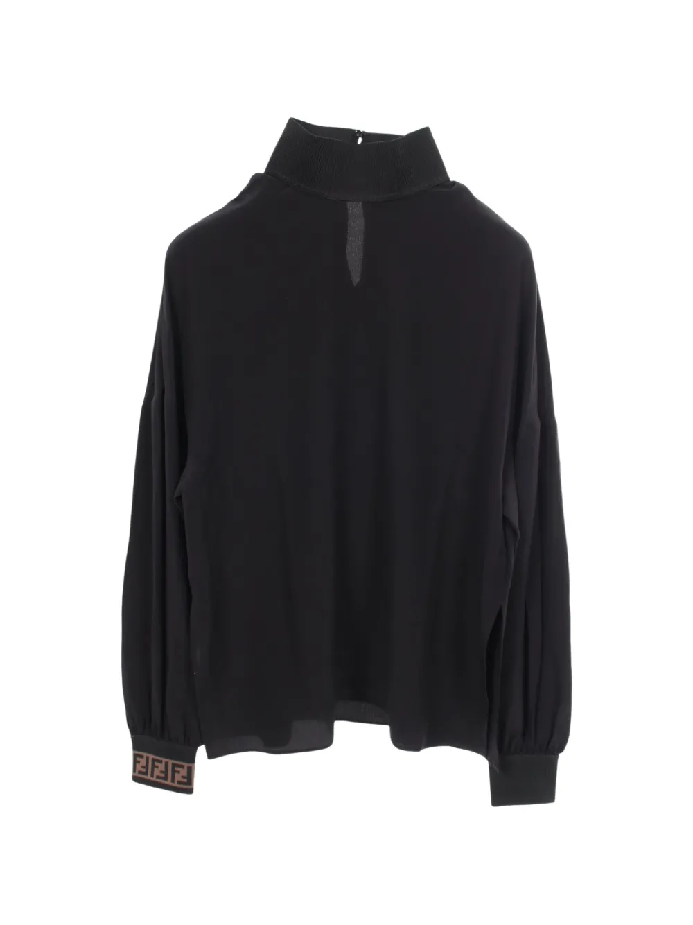 Fendi Pre-Owned 2010s high-neck silk blouse - Black