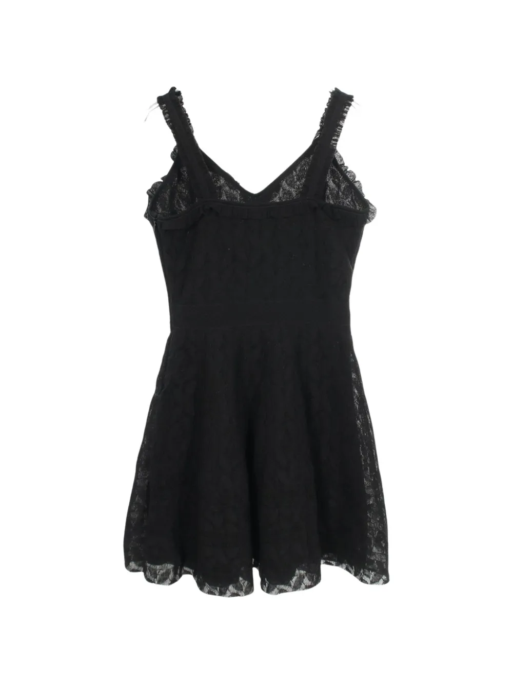 CHANEL Pre-Owned 1986-1988 Camellia lace mini dress - Black