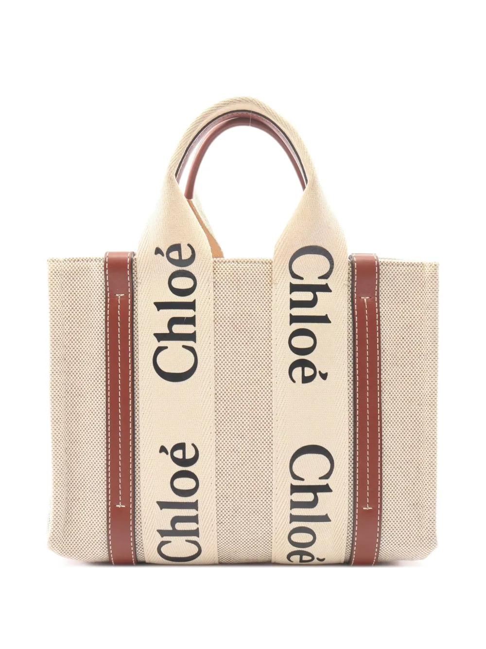 Chloé Pre-Owned 2000s small Woody tote bag - Neutrals