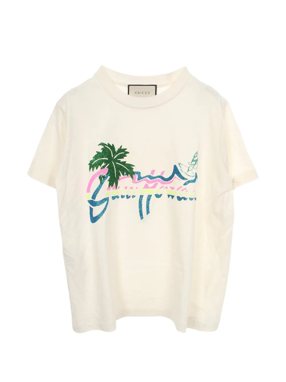 Gucci Pre-Owned 2010s Hawaii logo T-shirt - Nude