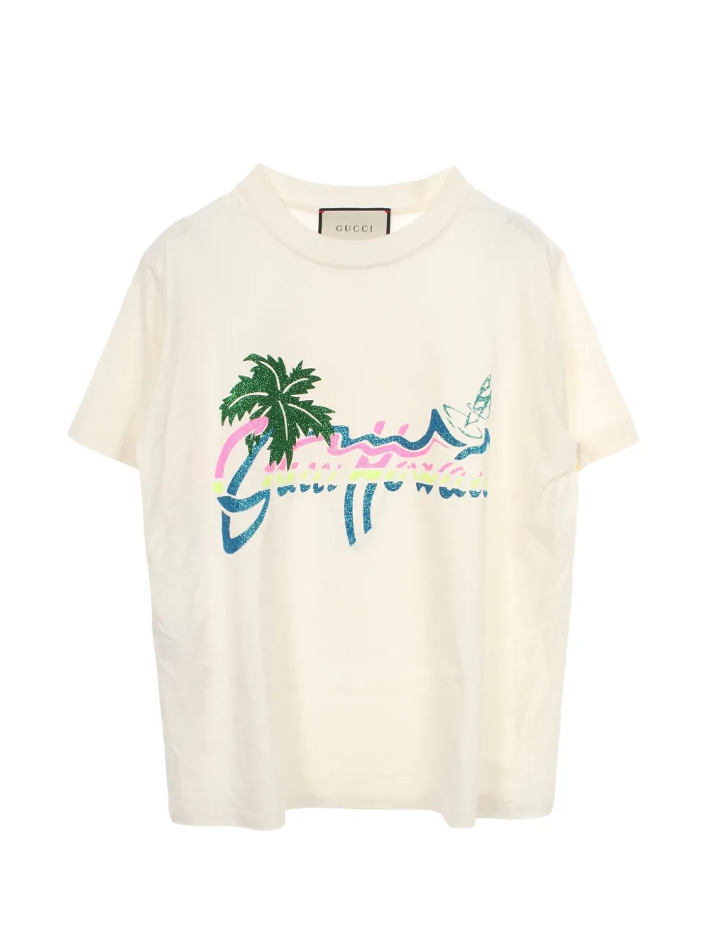 Gucci Pre-Owned 2010s Hawaii logo T-shirt - Nude