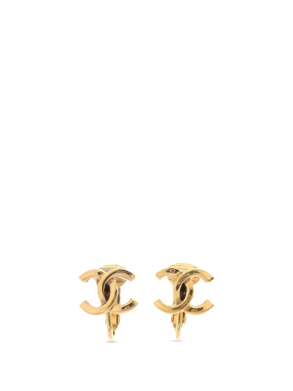 CHANEL Pre-Owned 1986-1988 Coco Mark clip-on earrings - Gold