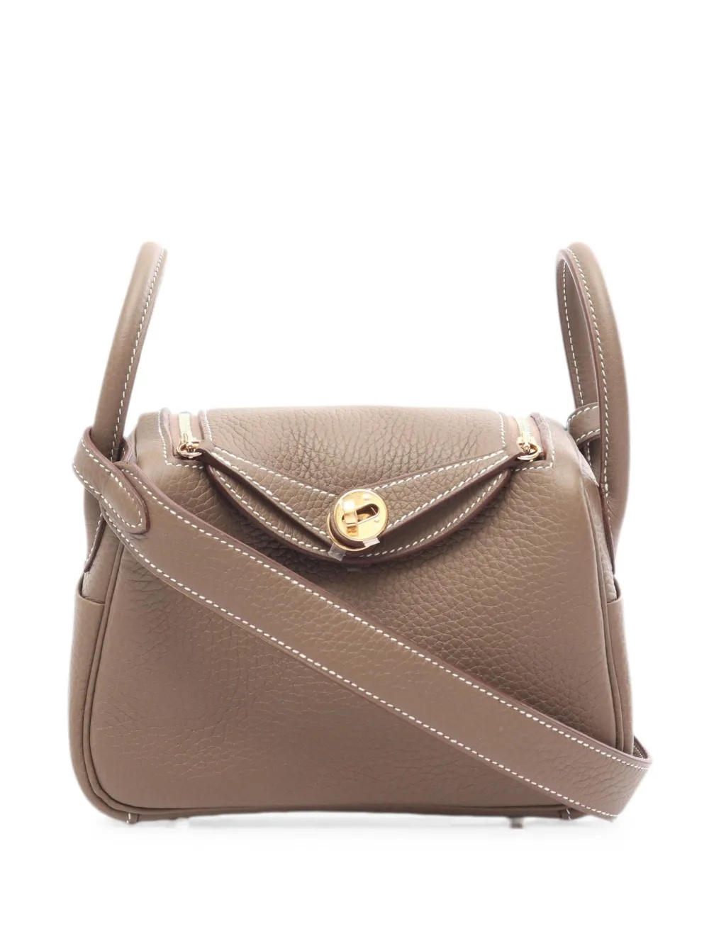 Hermès Pre-Owned mini 2020s Lindy Clemence shoulder bag - Nude