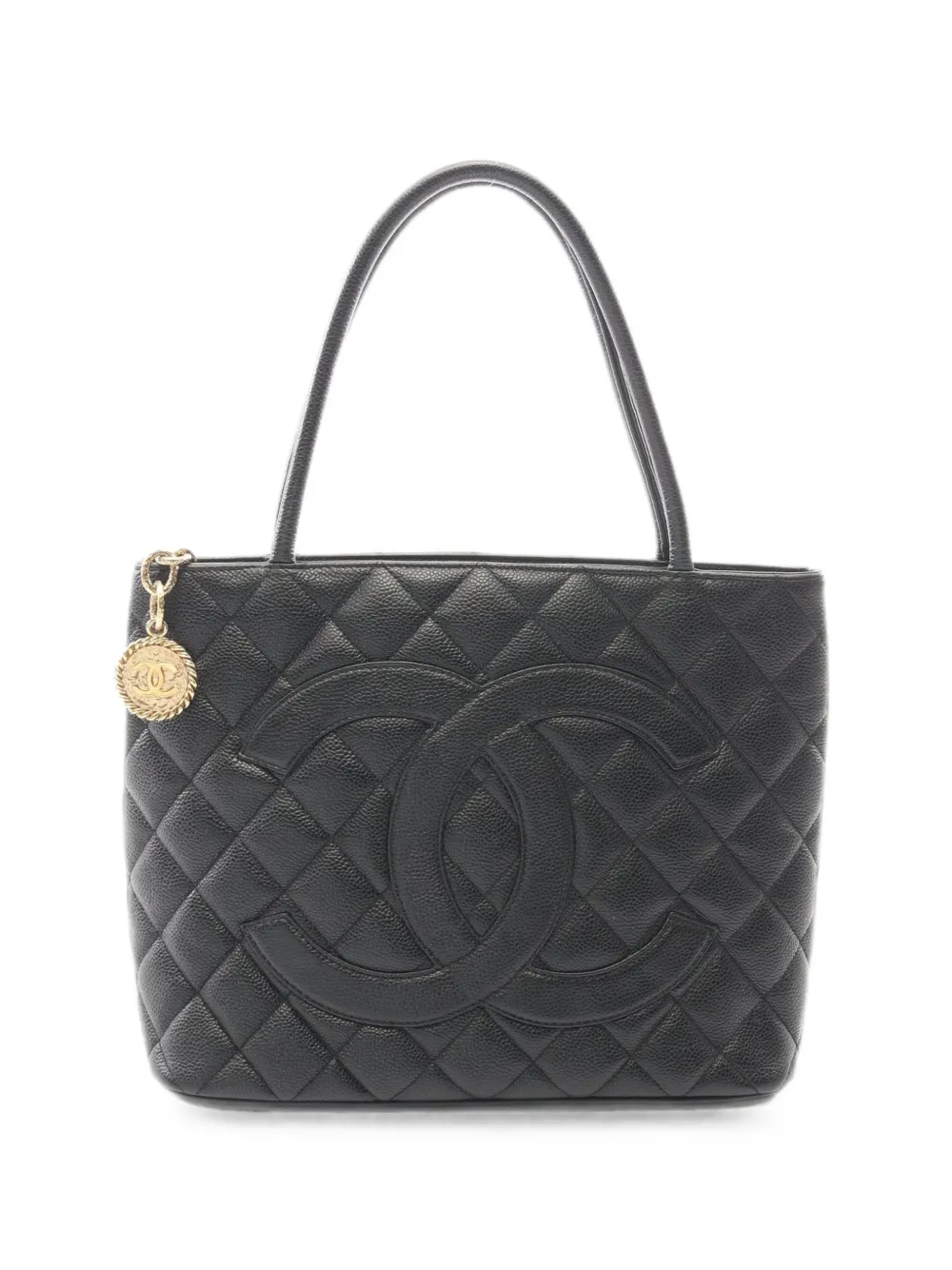 CHANEL Pre-Owned 2005-2006 Caviar skin Reissue tote bag - Black