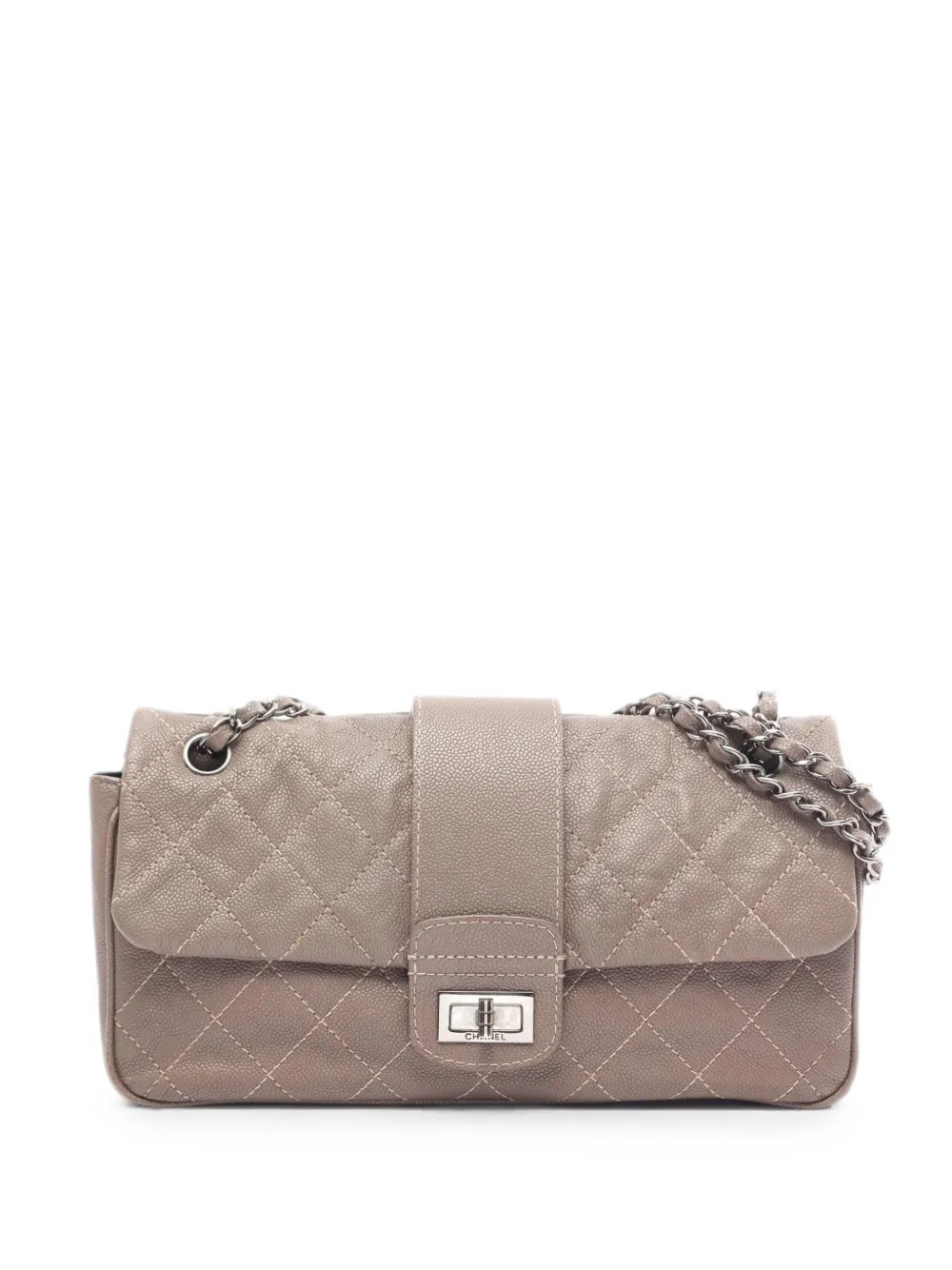 CHANEL Pre-Owned 2011 2.55 Matelassé crossbody bag - Toni neutri