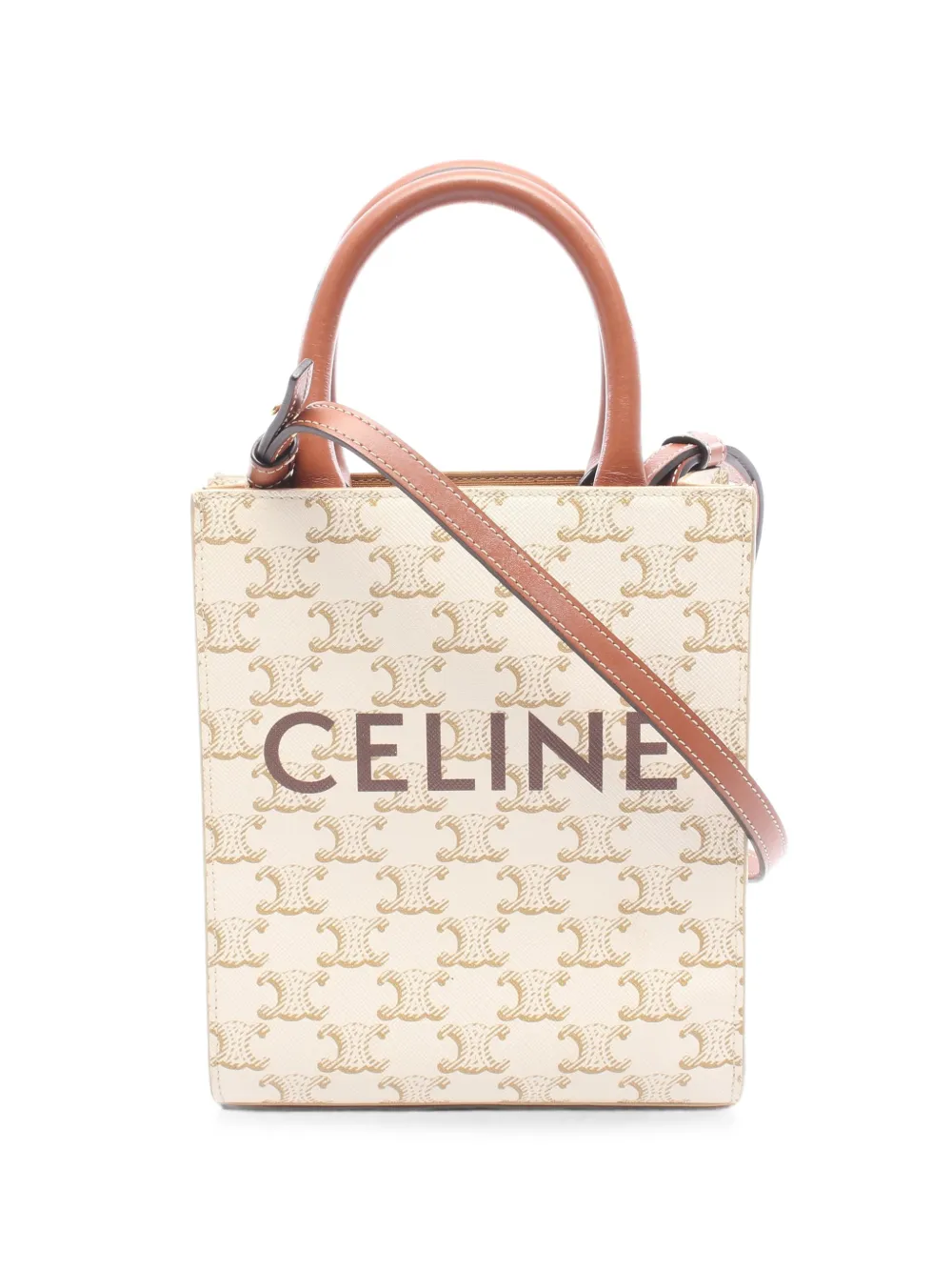Celine Pre-Owned 2000s Vertical Cabas Triomphe open-top tote bag - Neutrals