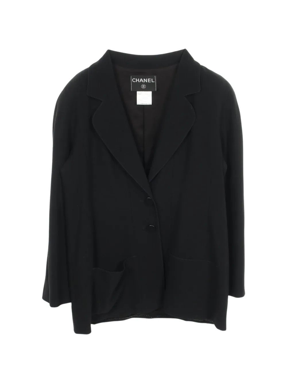 CHANEL Pre-Owned 1986-1988 Cocomark button jacket - Nero
