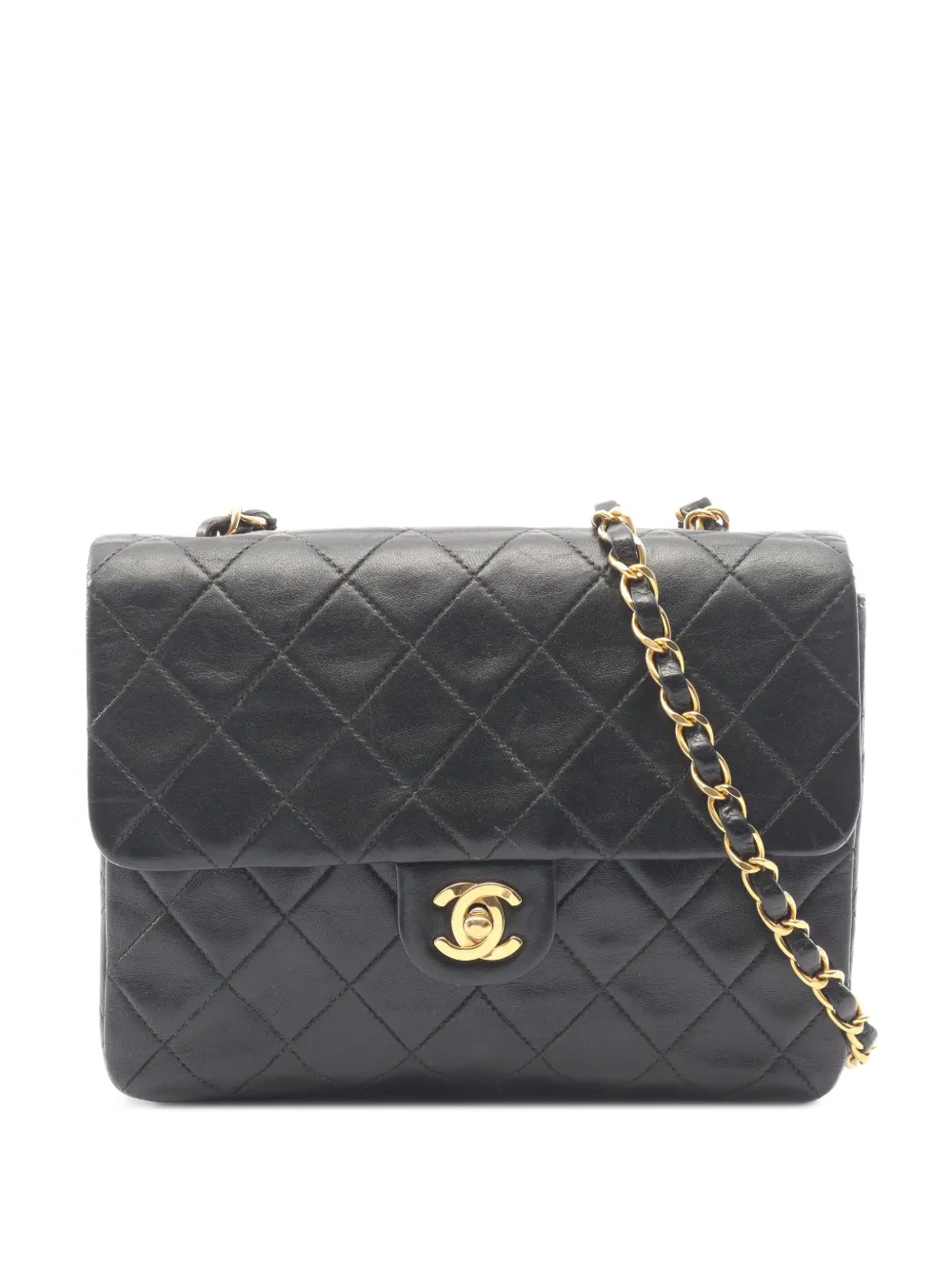 CHANEL Pre-Owned 1991-1994 20 Matelasse chain mini bag - Black