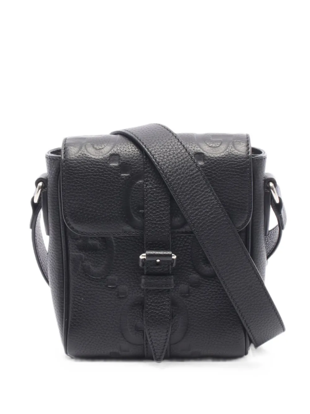 Gucci Pre-Owned 2010s Jumbo GG leather messenger bag - Schwarz
