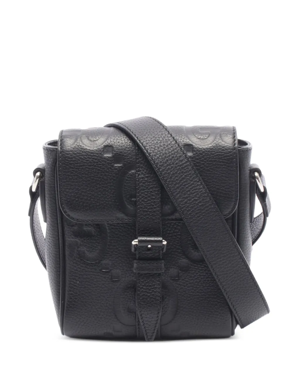 Gucci Pre-Owned 2010s Jumbo GG leather messenger bag - Nero