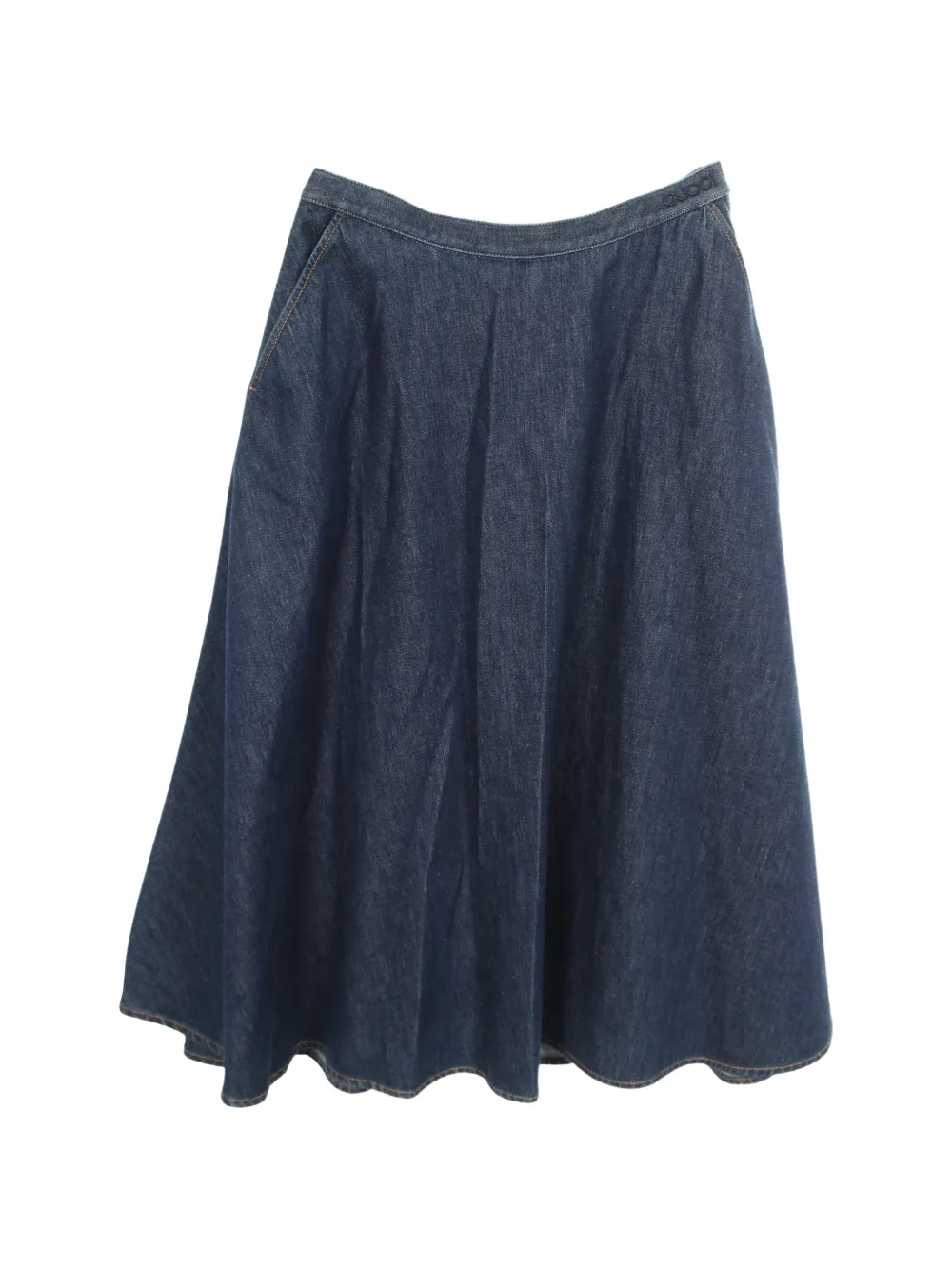 Gucci Pre-Owned 2010s flared midi denim skirt - Blue