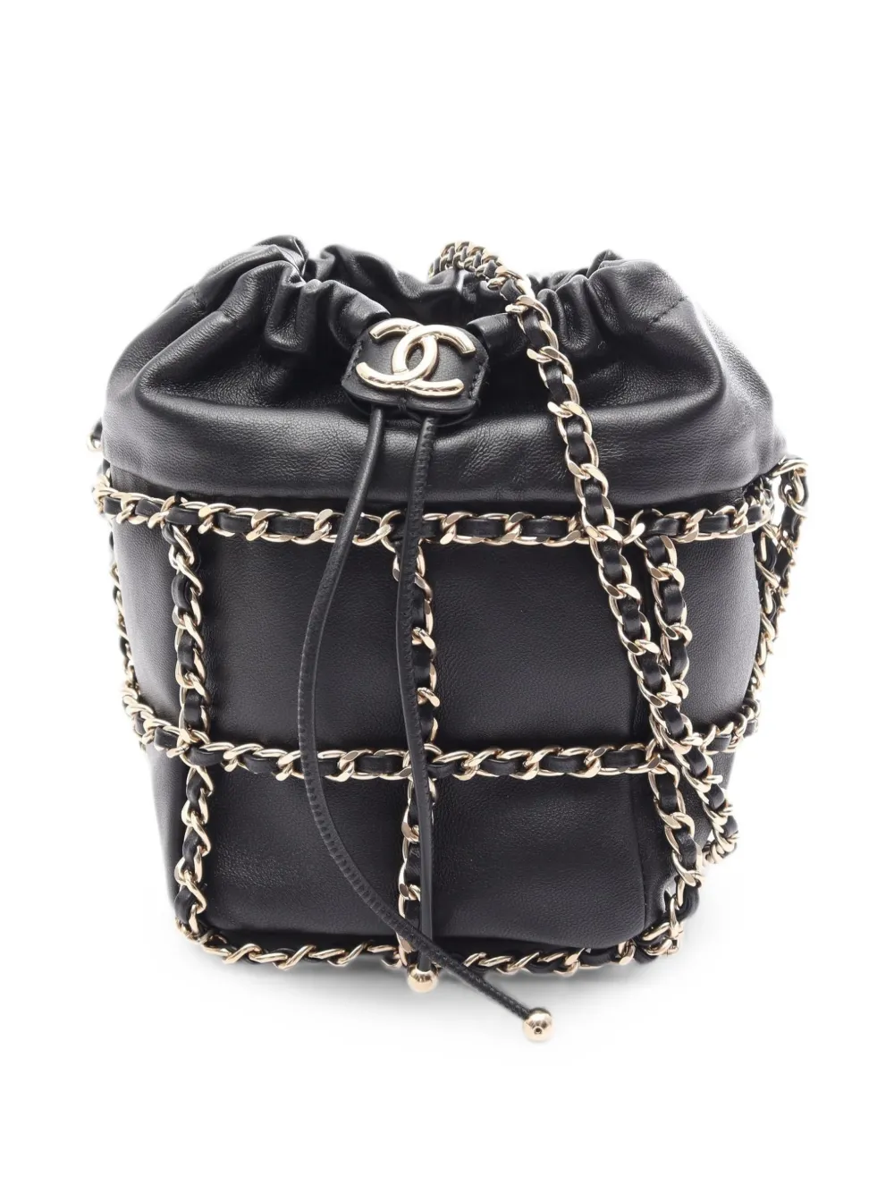 CHANEL Pre-Owned 2020-2021 Coco Mark bucket bag - Black