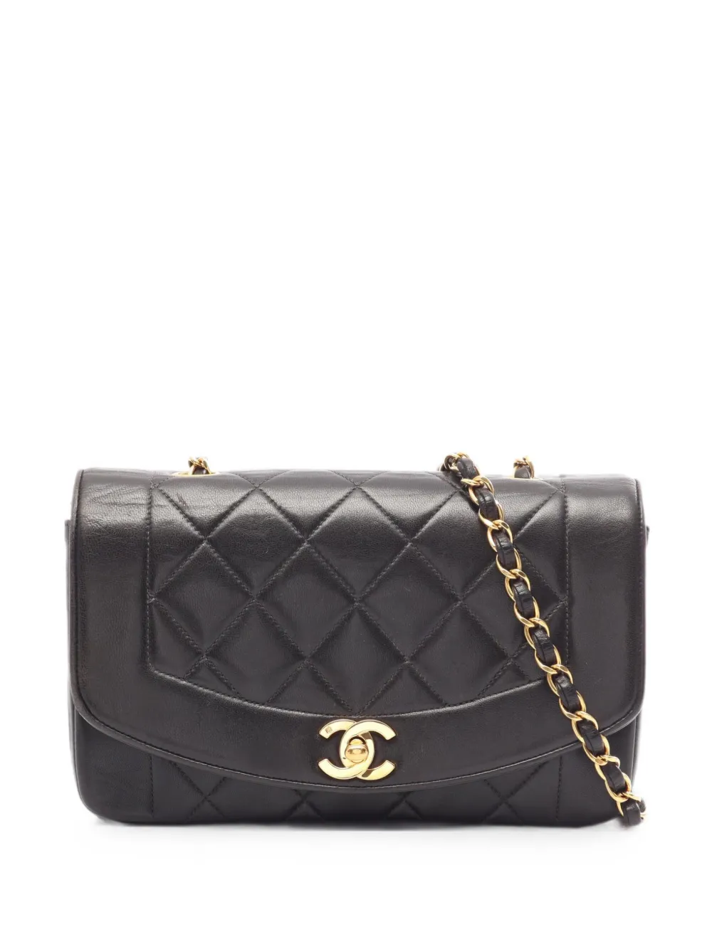 CHANEL Pre-Owned 1991-1994 Matelassé Diana flap shoulder bag - Black