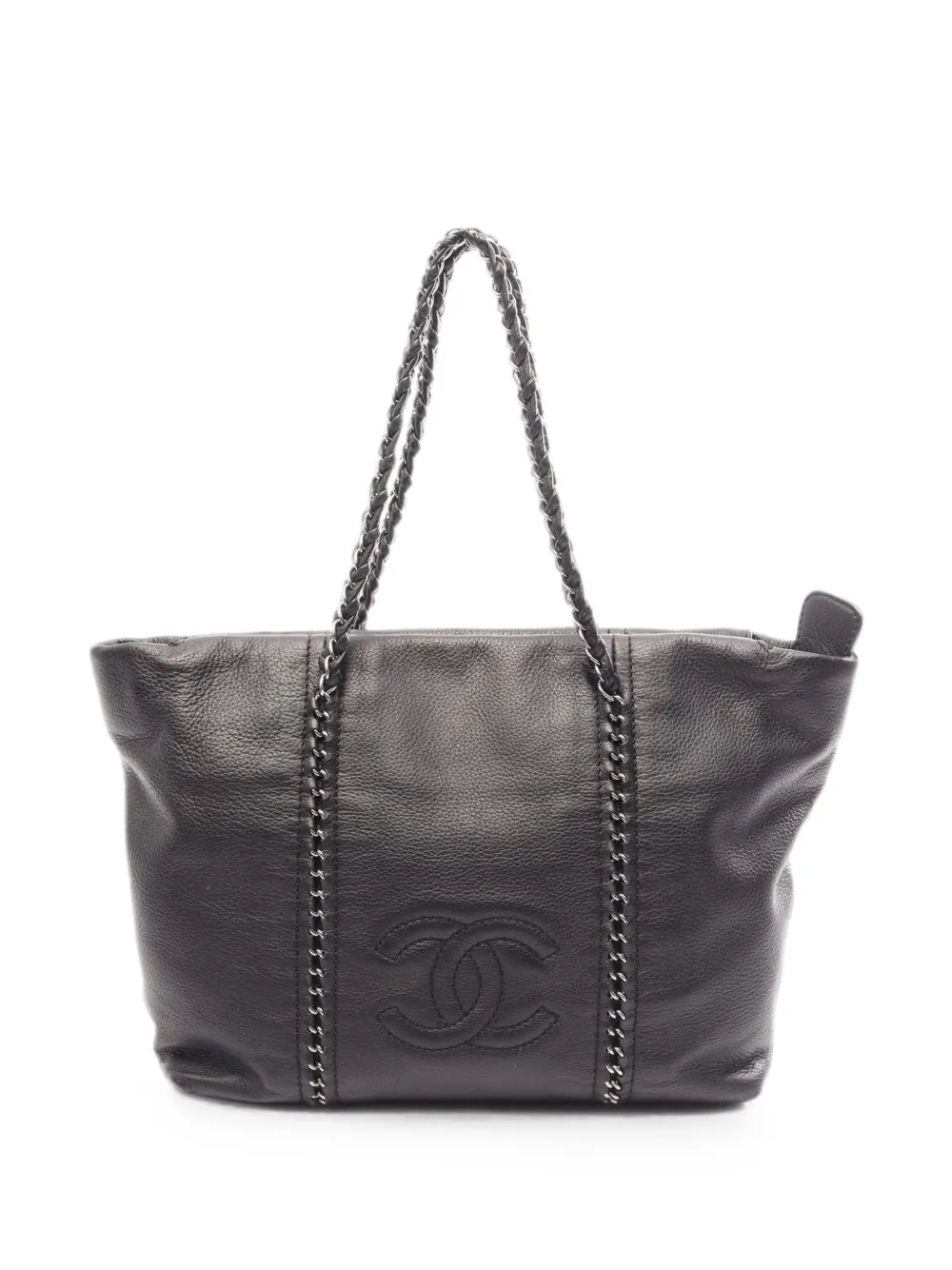 CHANEL Pre-Owned 2005-2006 Coco Mark chain tote bag - Black