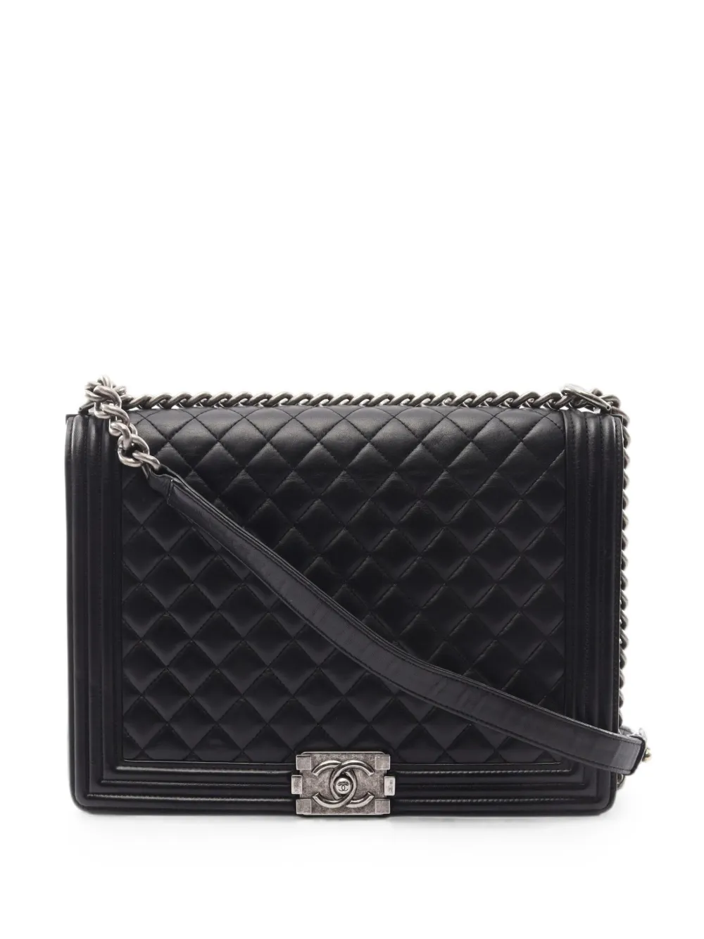 CHANEL Pre-Owned 2015-2016 Boy quilted shoulder bag - Black