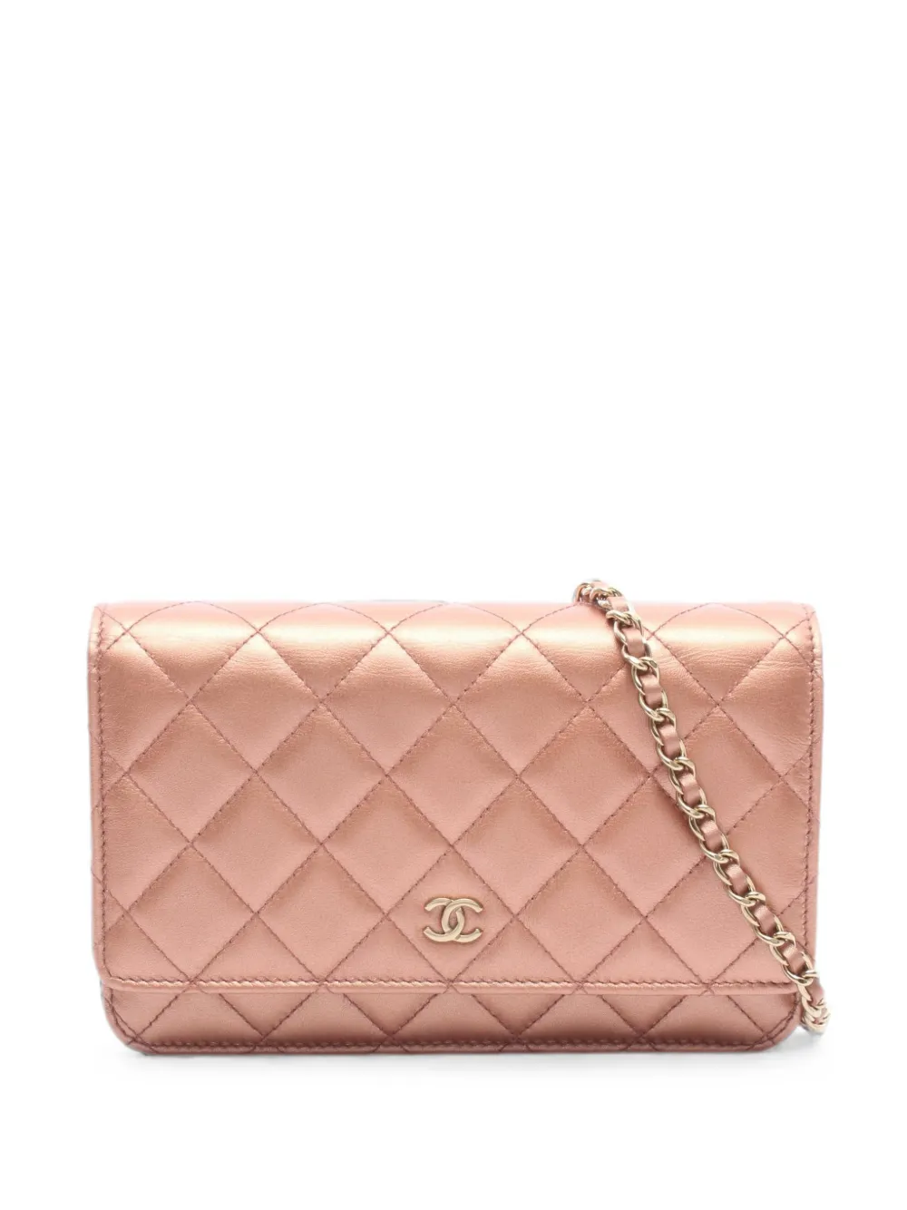 CHANEL Pre-Owned Matelassé chain belt bag - Pink