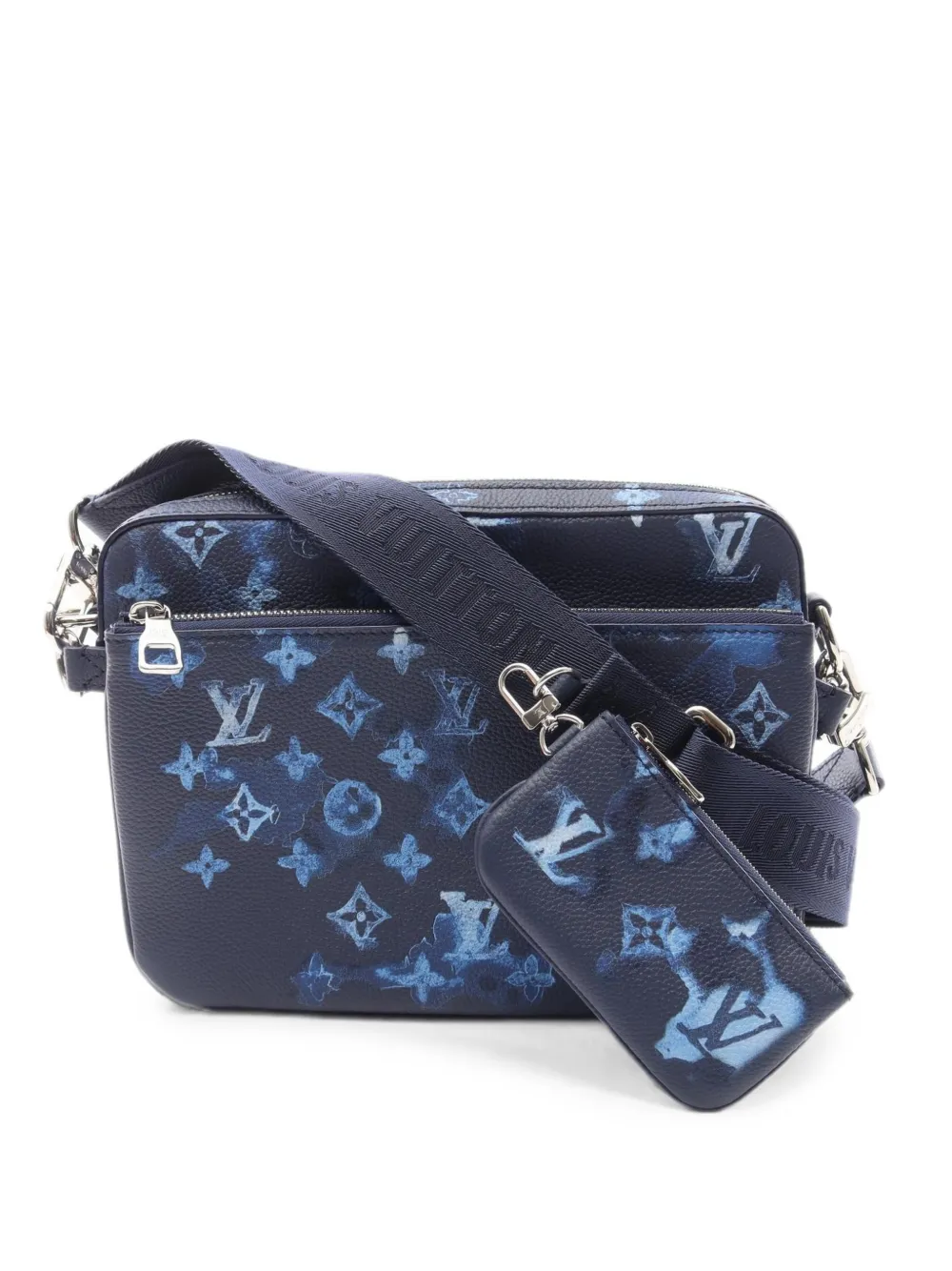 Louis Vuitton Pre-Owned Borsa messenger Trio Shadow con monogramma 2021 - Blu