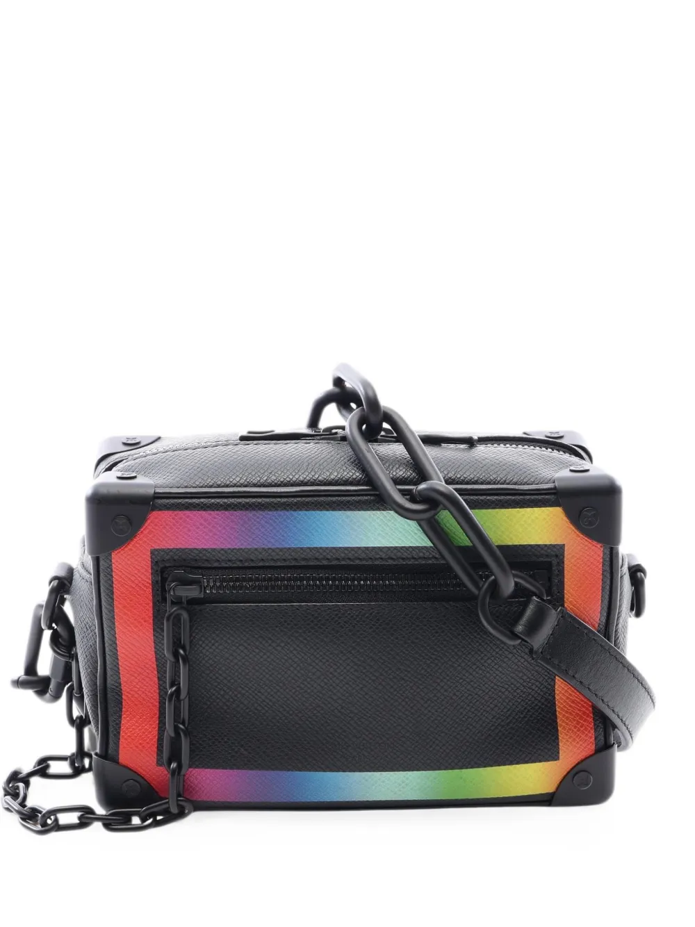 Louis Vuitton Pre-Owned Mini Taiga Rainbow Soft Trunk Schultertasche - Schwarz