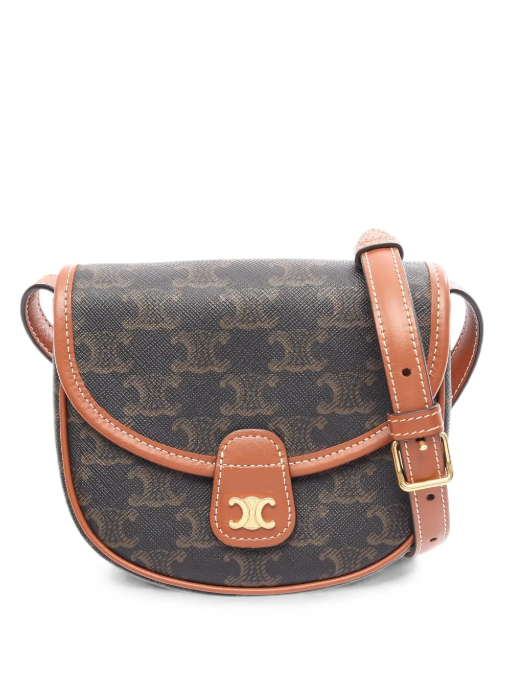 Celine Pre-Owned 2010s Triomphe Mini Besace shoulder bag - Brown