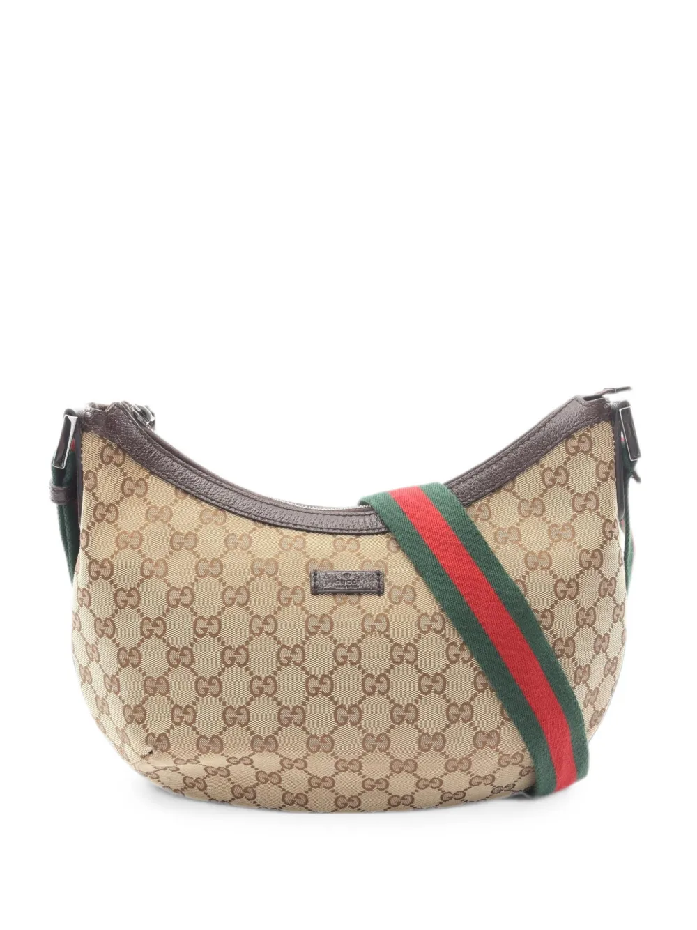 Gucci Pre-Owned 2010s GG canvas Web-stripe shoulder bag - Toni neutri