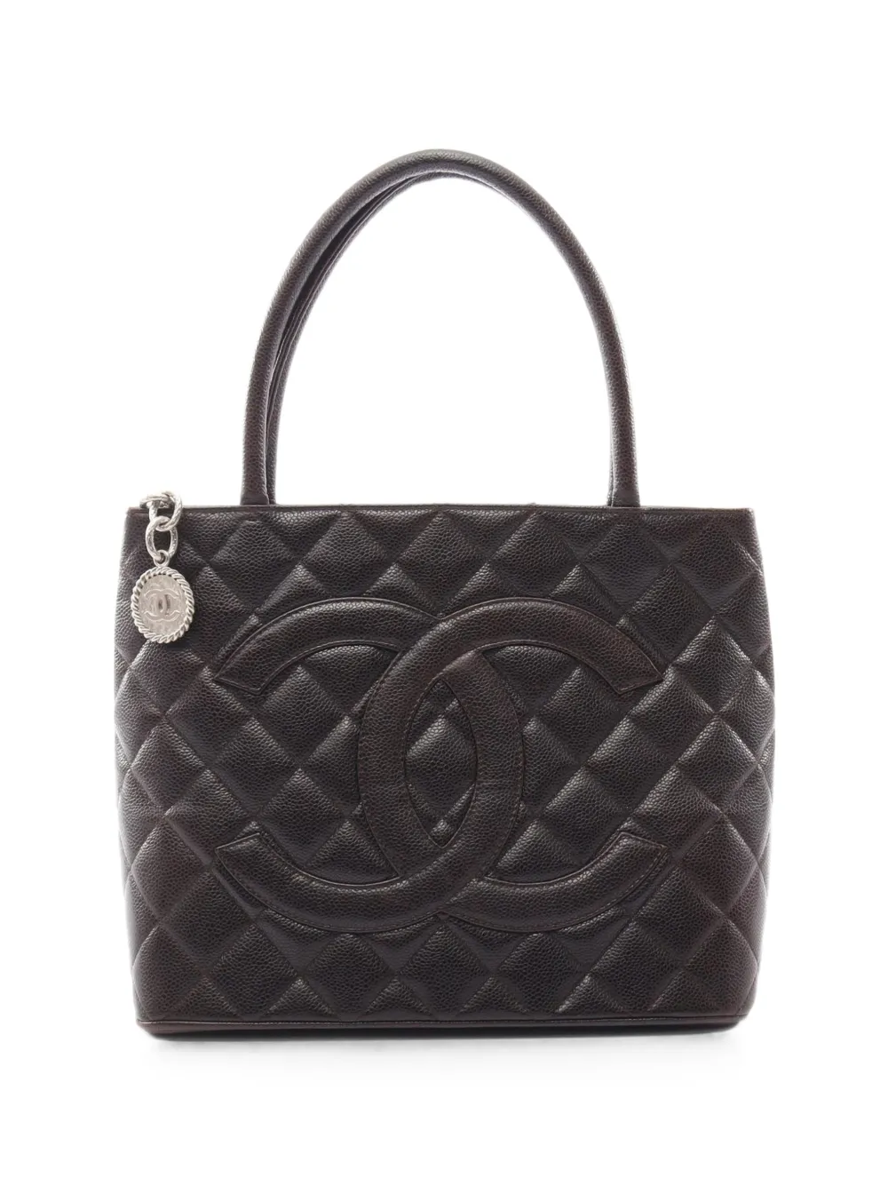 CHANEL Pre-Owned 2006-2008 Caviar quilted tote bag - Braun