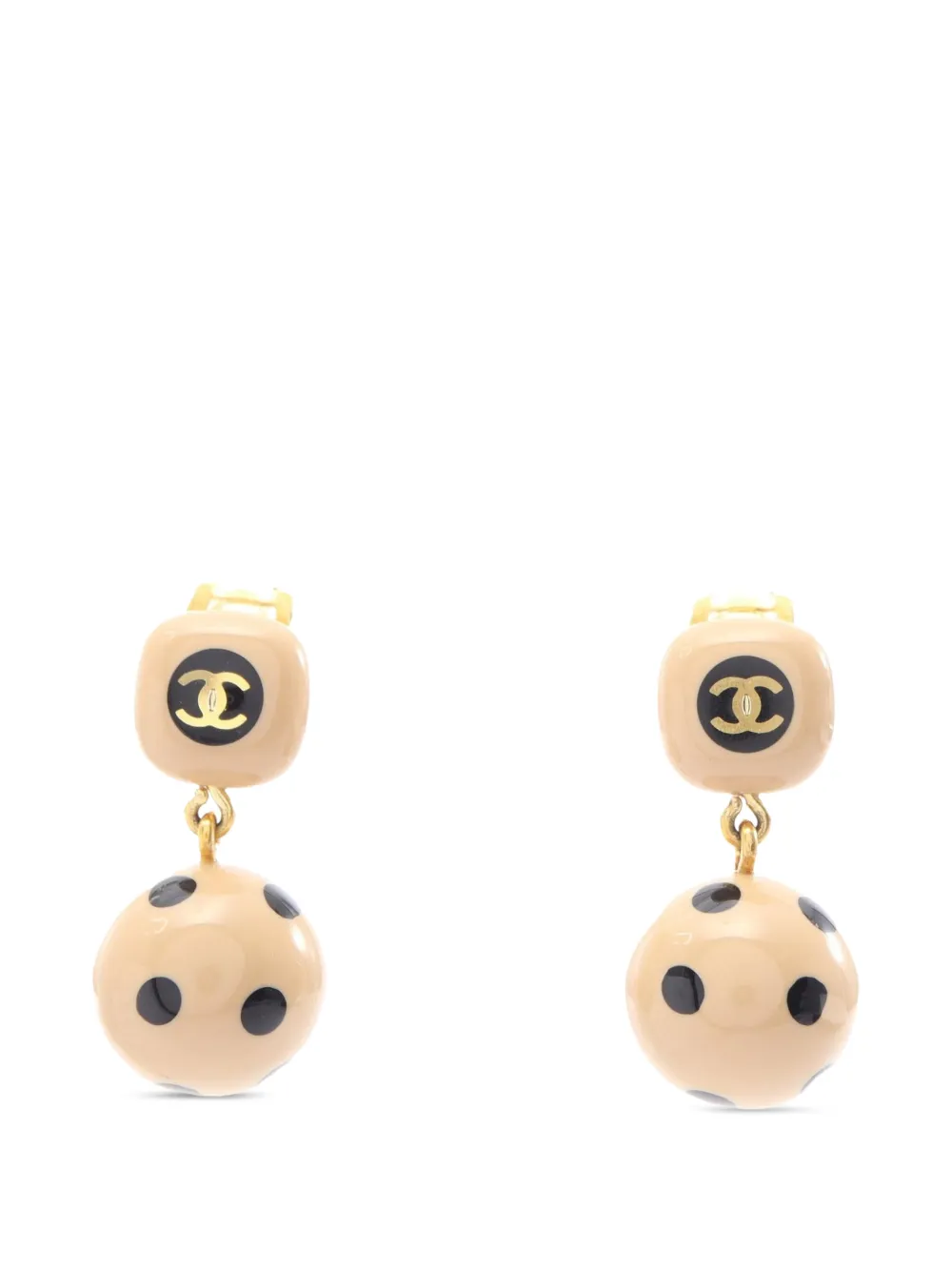 CHANEL Pre-Owned 2000 CC drop earrings - Gold