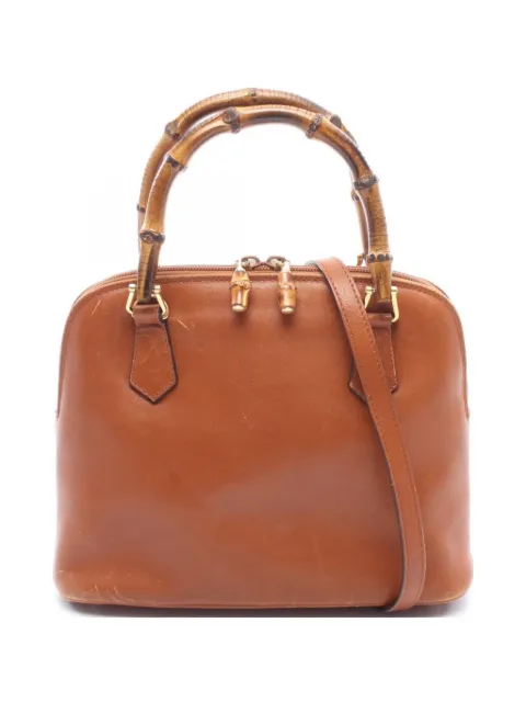Gucci Pre-Owned 2000s Bamboo-handle leather tote bag