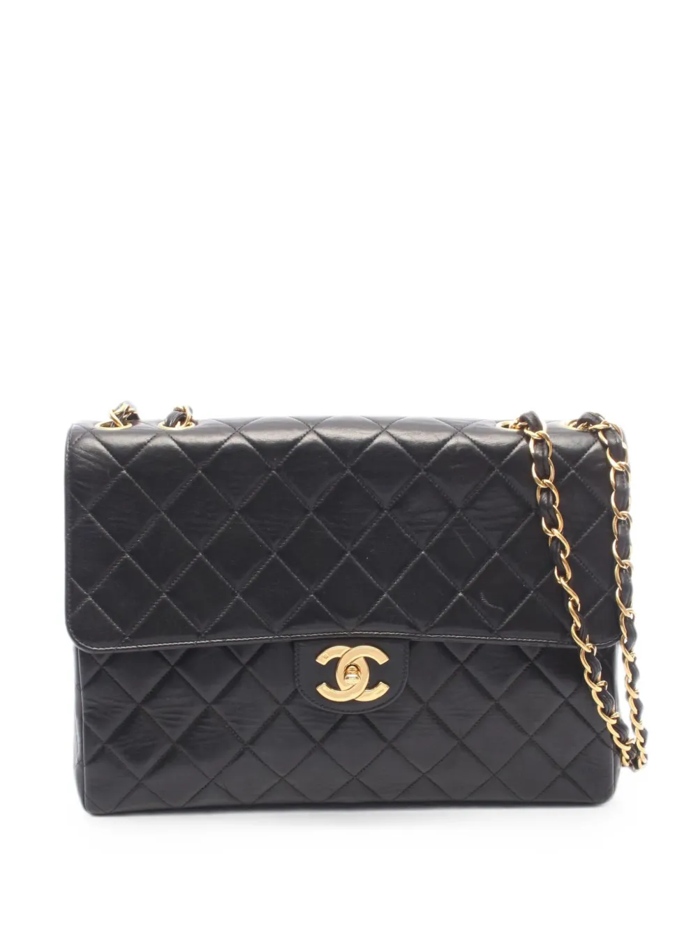 CHANEL Pre-Owned 1996-1997 Decamatlassé chain shoulder bag - Black