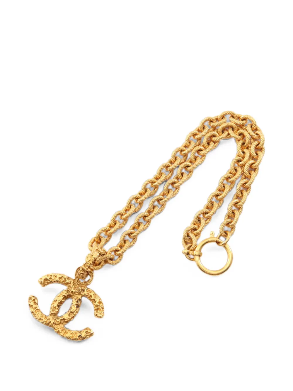 CHANEL Pre-Owned 1993 Coco Mark necklace - Gold