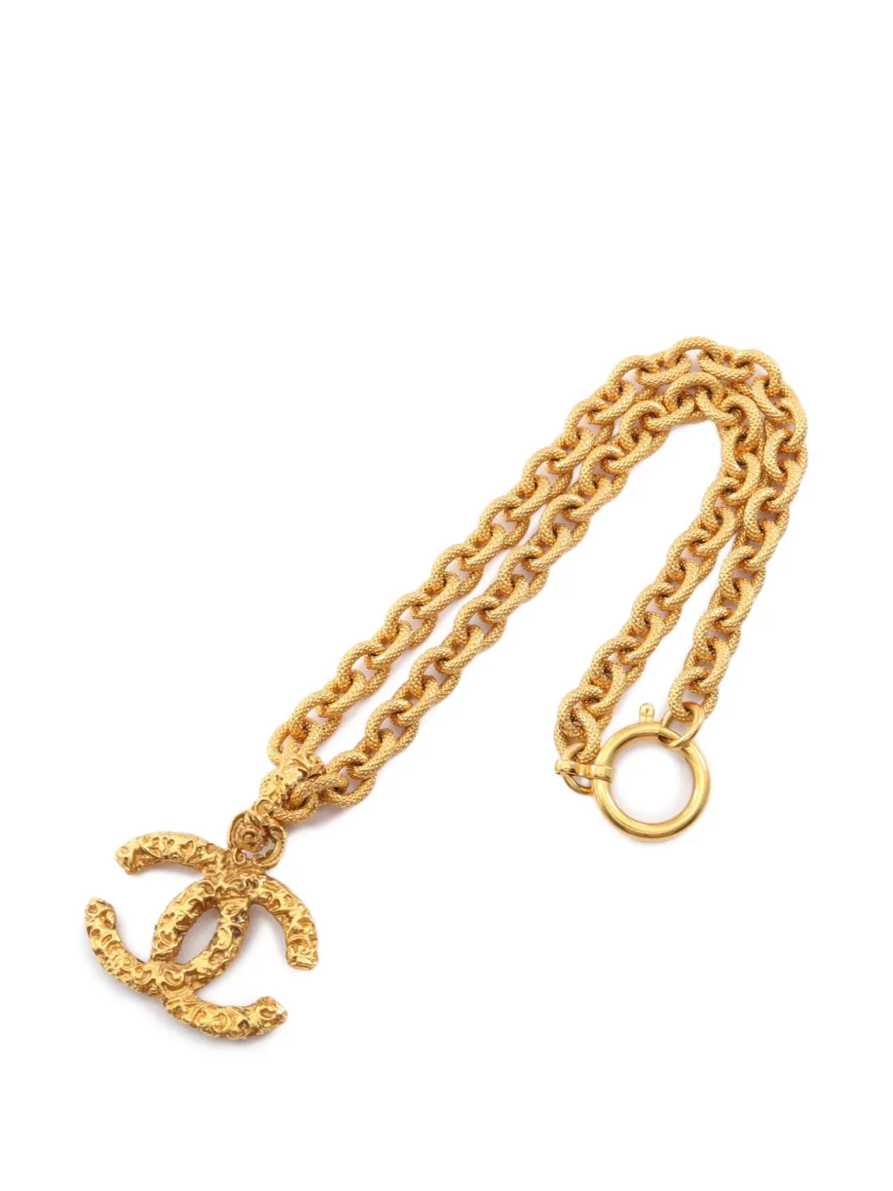 CHANEL Pre-Owned 1993 Coco Mark necklace - Gold