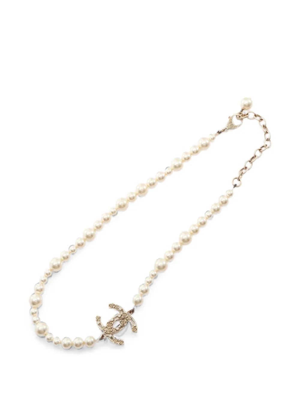 CHANEL Pre-Owned 2022 Coco Mark necklace - Gold