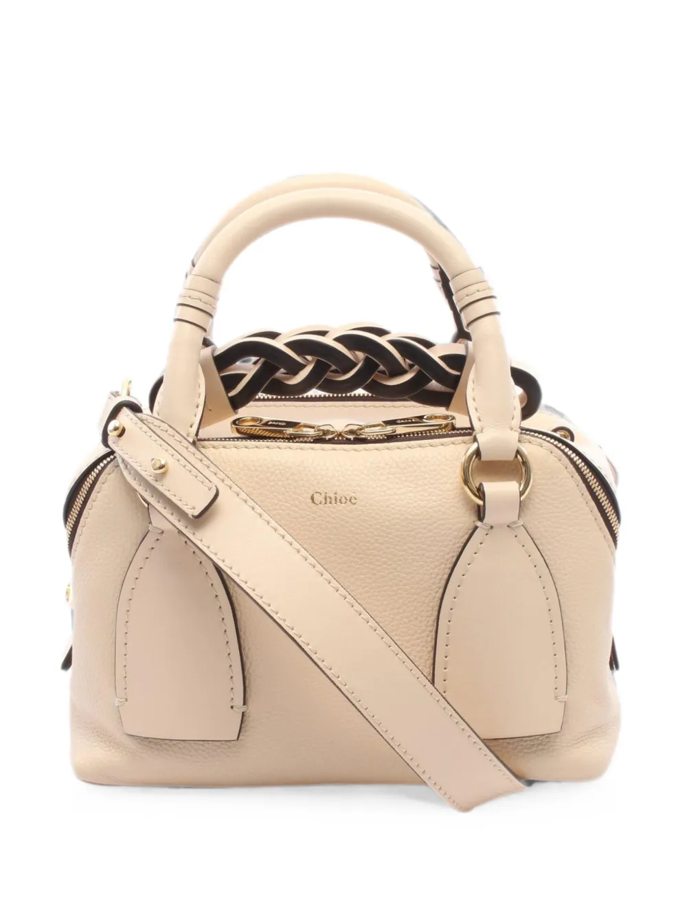 Chloé Pre-Owned 2010s Daria leather tote bag - Neutrals