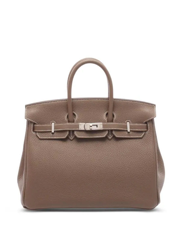 Hermès Pre-owned 2010s Birkin 25 Togo Tote Bag in Brown
