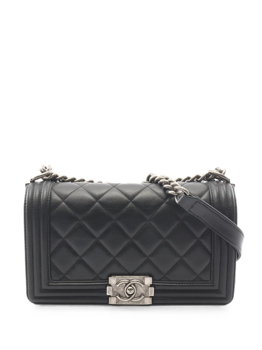 CHANEL Pre-Owned 2014 Boy Chanel quilted crossbody bag - Black