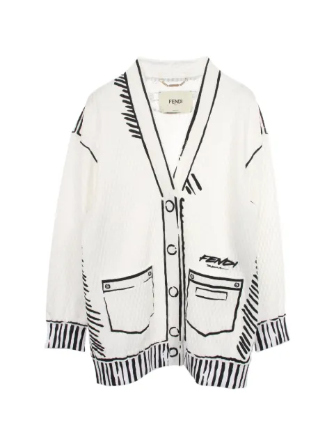 Fendi Pre-Owned x Joshua Vides 2010s illustrated cardigan