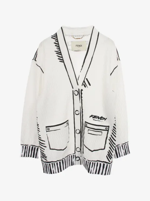 Fendi Pre-Owned x Joshua Vides 2010s illustrated cardigan