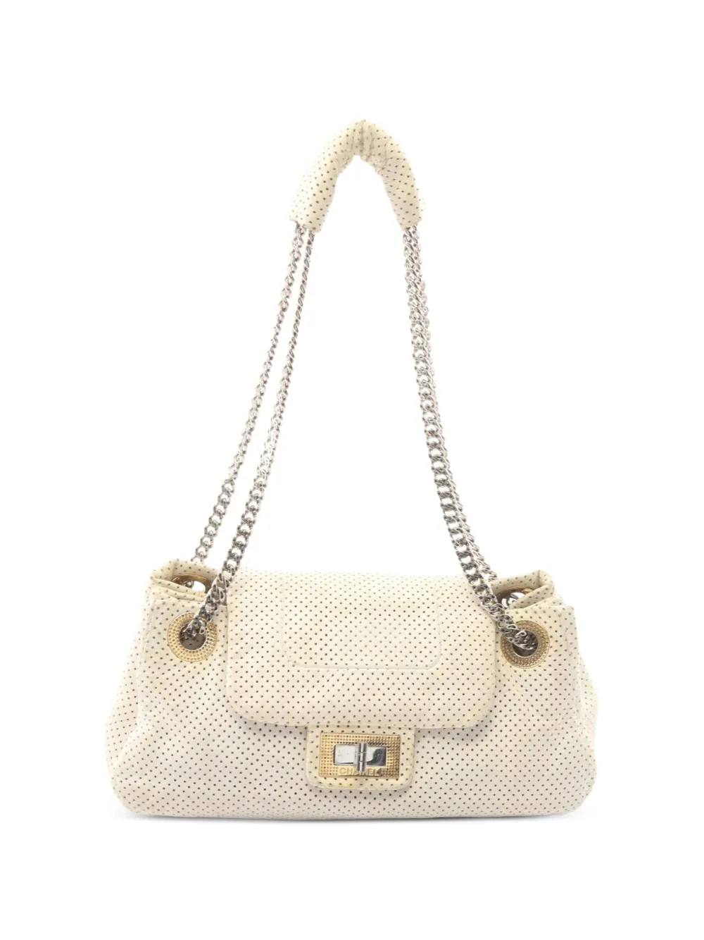 CHANEL Pre-Owned 2008-2009 2.55 leather shoulder bag - Weiß
