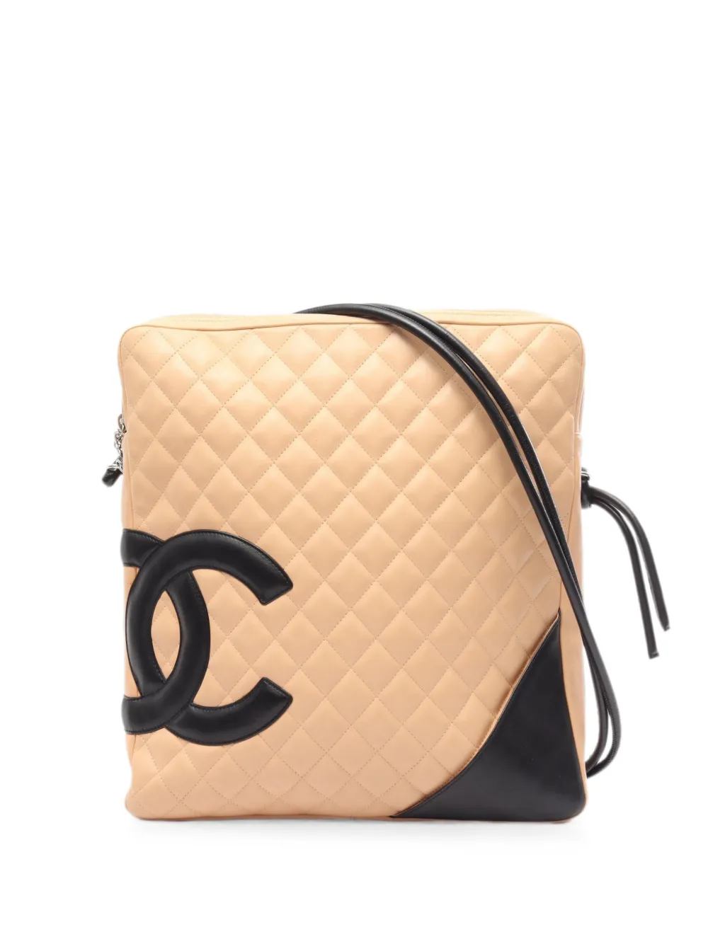 CHANEL Pre-Owned 2003-2004 large Cambon line shoulder bag - Neutrals