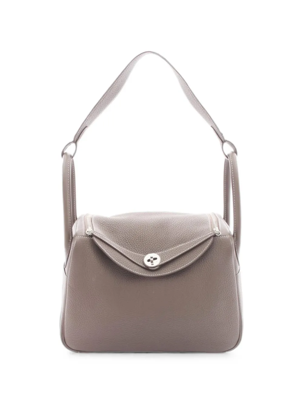 Hermès Pre-Owned 2010s Lindy 30 clemence leather shoulder bag - Grau