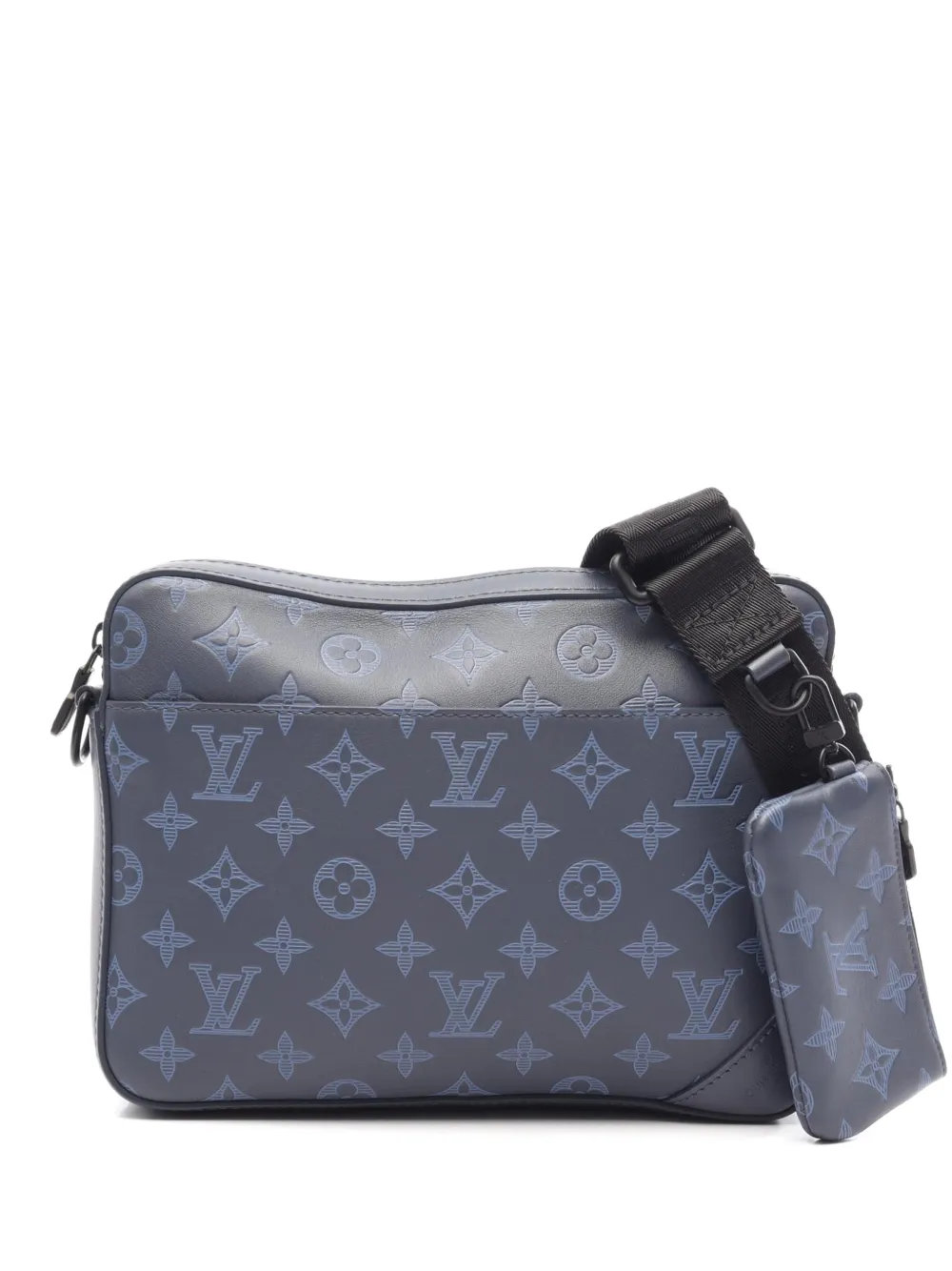 Louis Vuitton Pre-Owned Monogram Shadow Duo Kuriertasche - Blau