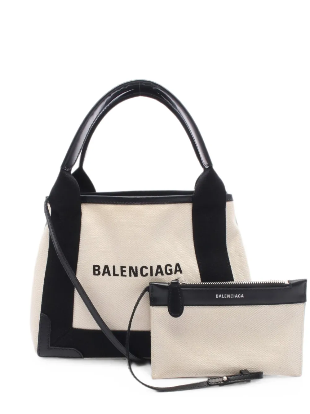 Balenciaga Pre-Owned 2000s Navy Cabas tote bag - Nude